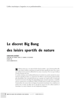 Le discret Big Bang des loisirs sportifs de nature