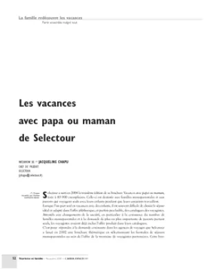 Les vacances avec papa ou maman de Selectour