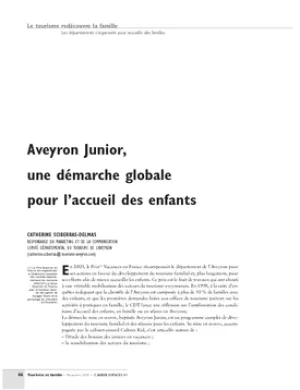 Aveyron Junior, une démarche globale pour l'accueil des enfants