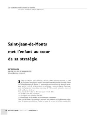 Saint-Jean-de-Monts met l'enfant au coeur de sa stratégie