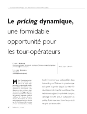 Le pricing dynamique, une formidable opportunité pour les tour-opérateurs