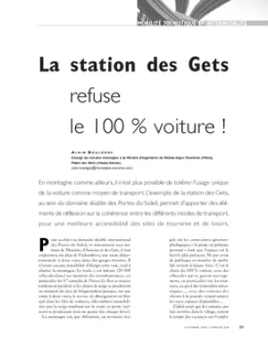 La station des Gets refuse le 100 % voiture !