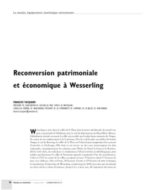 Reconversion patrimoniale et économique à Wesserling