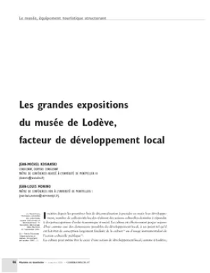 Les grandes expositions du musée de Lodève, facteur de développement local