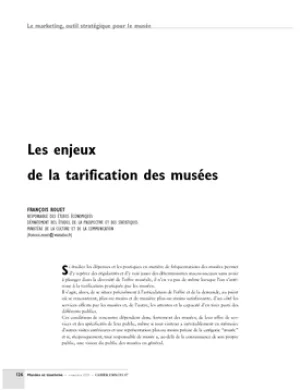 Les enjeux de la tarification des musées