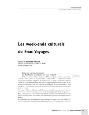 Les week-ends culturels de Fnac Voyages