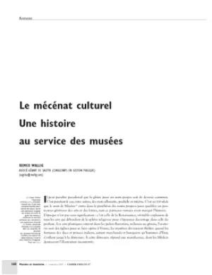 Le mécénat culturel. Une histoire au service des musées