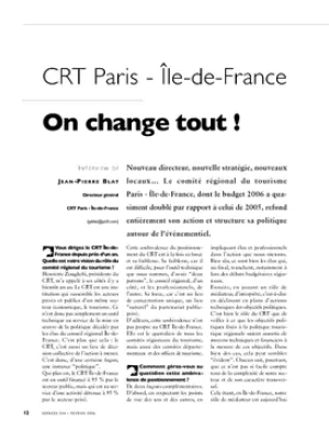 CRT Paris - Île-de-France. On change tout !