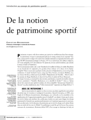 De la notion de patrimoine sportif
