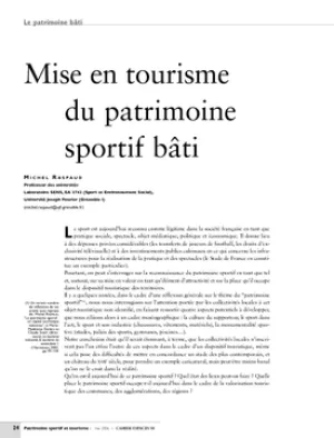 Mise en tourisme du patrimoine sportif bâti
