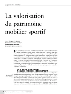La valorisation du patrimoine mobilier sportif