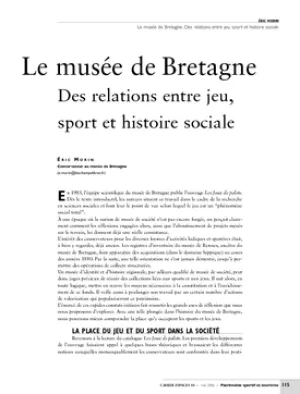 Le musée de Bretagne. Des relations entre jeu, sport et histoire sociale