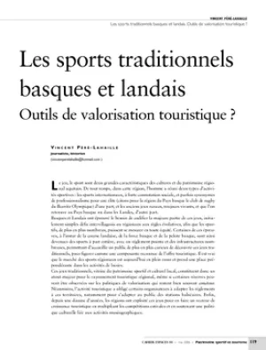 Les sports traditionnels basques et landais. Outils de valorisation touristique ?