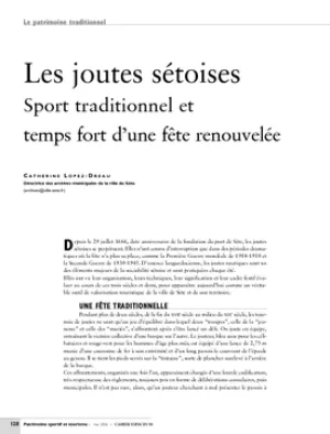 Les joutes sétoises. Sport traditionnel et temps fort d'une fête renouvelée