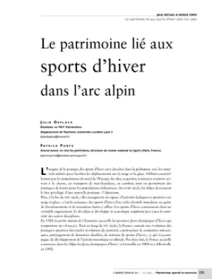 Le patrimoine lié aux sports d'hiver dans l'arc alpin