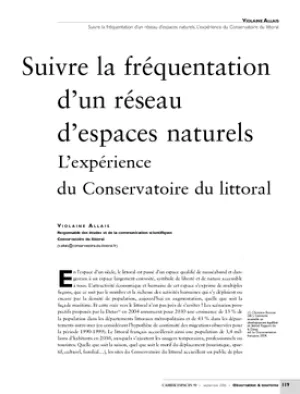 Suivre la fréquentation d'un réseau d'espaces naturels. L'expérience du Conservatoire du littoral