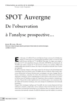 SPOT Auvergne. De l'observation à l'analyse prospective…
