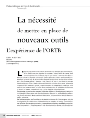 La nécessité de mettre en place de nouveaux outils. L'expérience de l'ORTB
