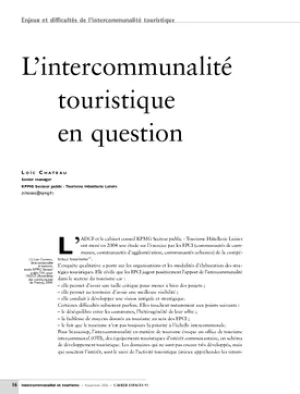 L'intercommunalité touristique en question