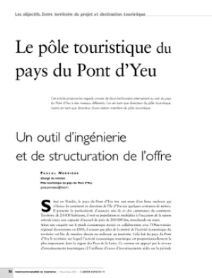 Le pôle touristique du pays du Pont d'Yeu