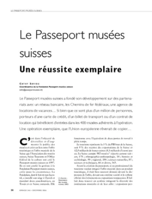Le Passeport musées suisses. Une réussite exemplaire