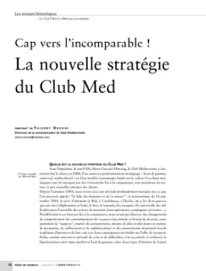 Cap vers l'incomparable ! La nouvelle stratégie du Club Med