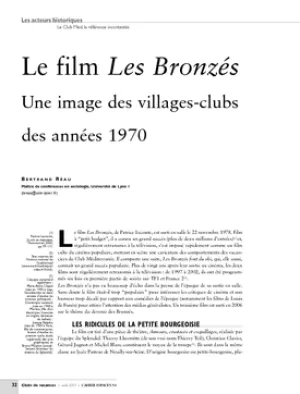 Le film Les Bronzés. Une image des villages-clubs des années 1970