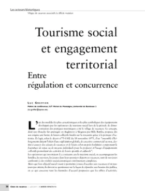 Tourisme social et engagement territorial. Entre régulation et concurrence