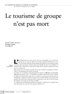 Le tourisme de groupe n'est pas mort