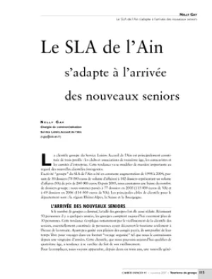 Le SLA de l'Ain s'adapte à l'arrivée des nouveaux seniors