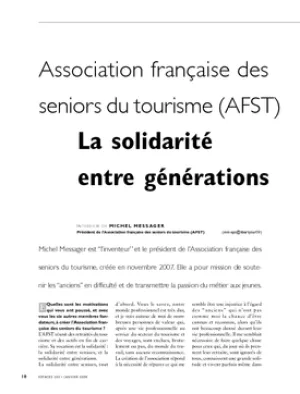 Association française des seniors du tourisme (AFST). La solidarité entre générations