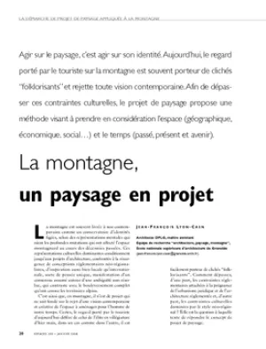 La montagne, un paysage en projet