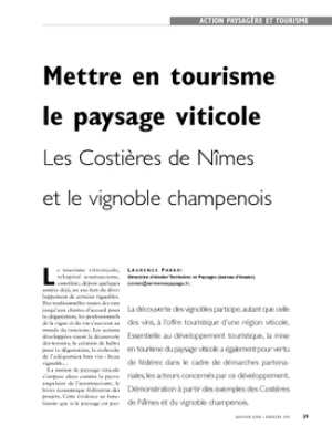 Mettre en tourisme le paysage viticole. Les Costières de Nîmes et le vignoble champenois