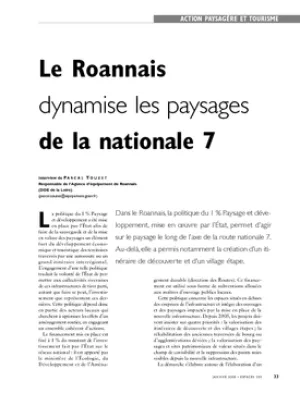 Le Roannais  dynamise les paysages de la nationale 7. Des routes pour découvrir les paysages du Roannais