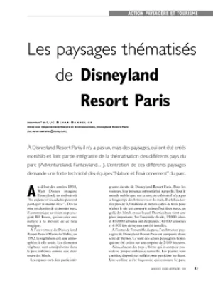Les paysages thématisés de Disneyland Resort Paris