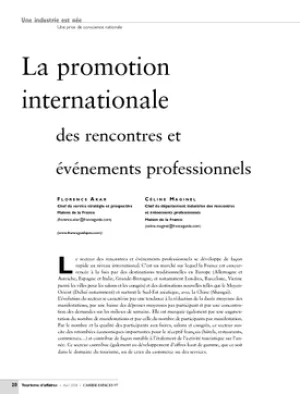 La promotion internationale des rencontres et événements professionnels