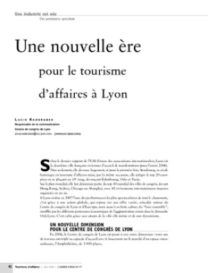 Une nouvelle ère pour le tourisme d'affaires à Lyon