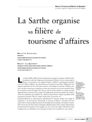 La Sarthe organise sa filière de tourisme d'affaires