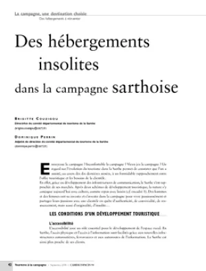 Des hébergements insolites dans la campagne sarthoise