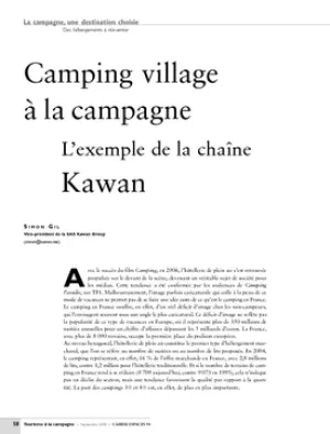 Camping village à la campagne. L'exemple de la chaîne Kawan