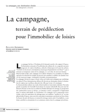 La campagne, terrain de prédilection pour l'immobilier de loisirs