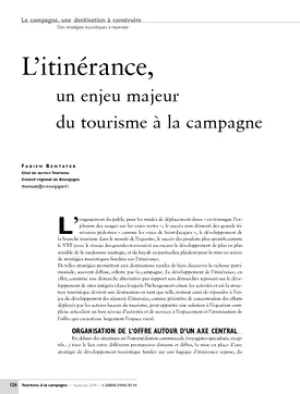 L'itinérance, un enjeu majeur du tourisme à la campagne