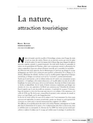 La nature, attraction touristique