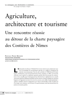 Agriculture, architecture et tourisme. Une rencontre réussie au détour de la charte paysagère des Costières de Nîmes