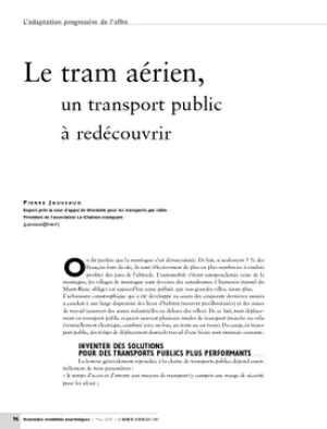 Le tram aérien, un transport public à redécouvrir
