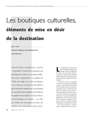 Les boutiques culturelles, éléments de mise en désir  de la destination