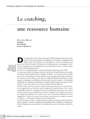 Le coaching, une ressource humaine