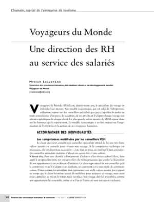 Voyageurs du Monde. Une direction des RH au service des salariés