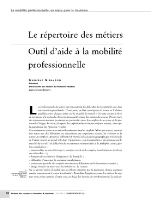 Le répertoire des métiers. Outil d'aide à la mobilité professionnelle