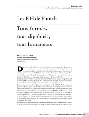 Les RH de Flunch. Tous formés, tous diplômés, tous formateurs